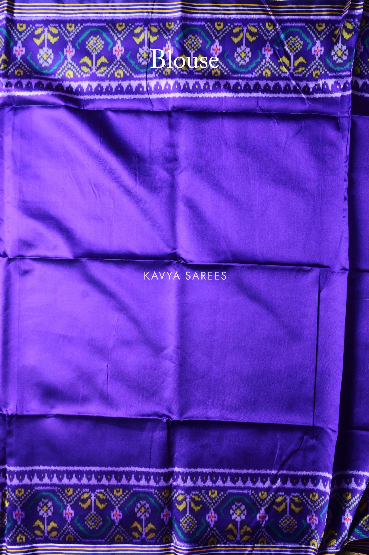 Violet Blue Patola Silk Saree with Classic Patola Art