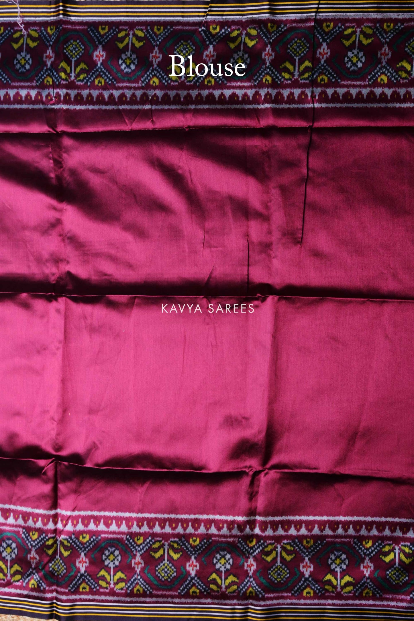 Maroon Patola Silk Saree with Elegant Geometric Weaves