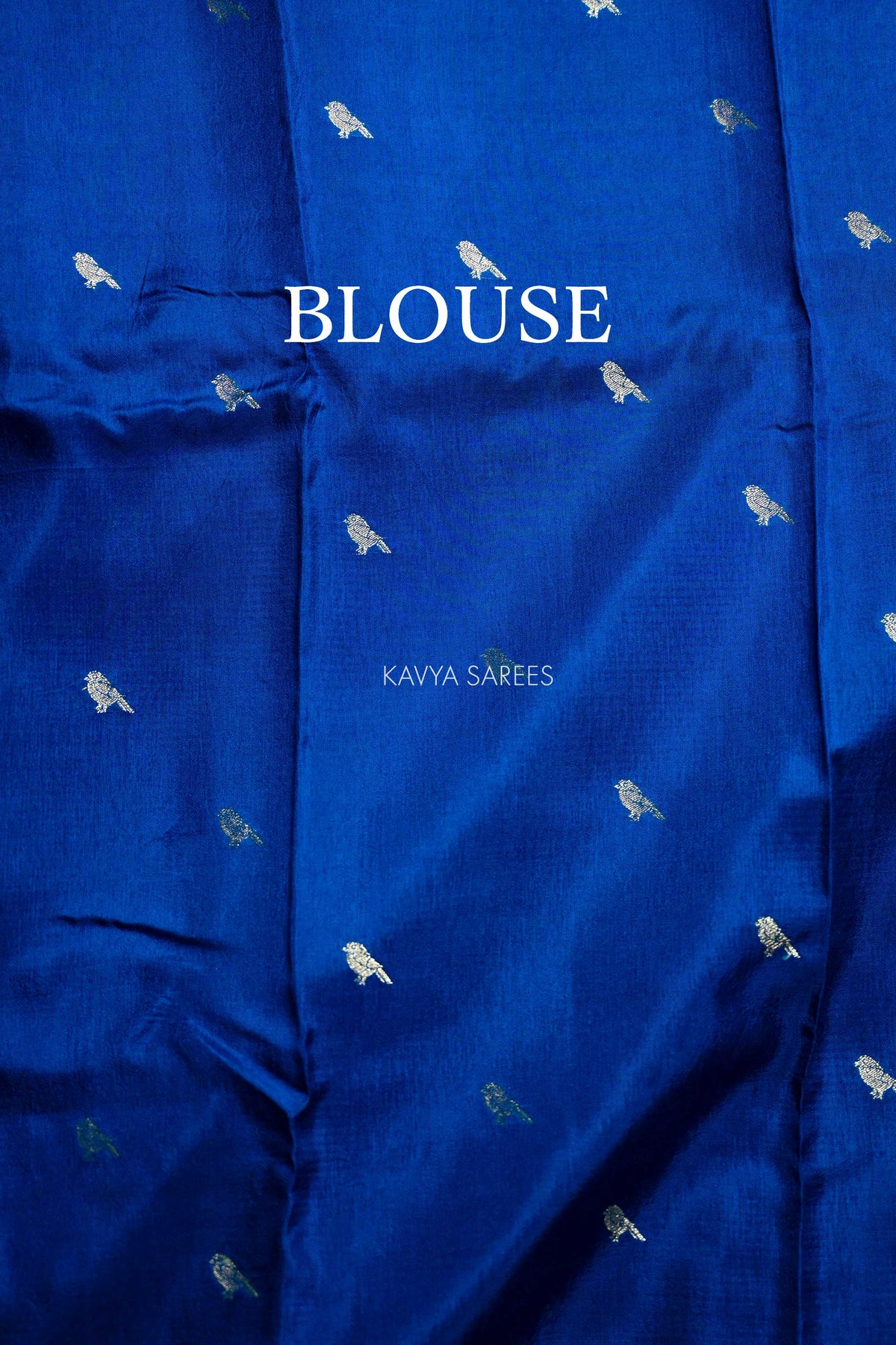 Royal Blue Fancy Vintage Saree with Golden Zari Border & Butti