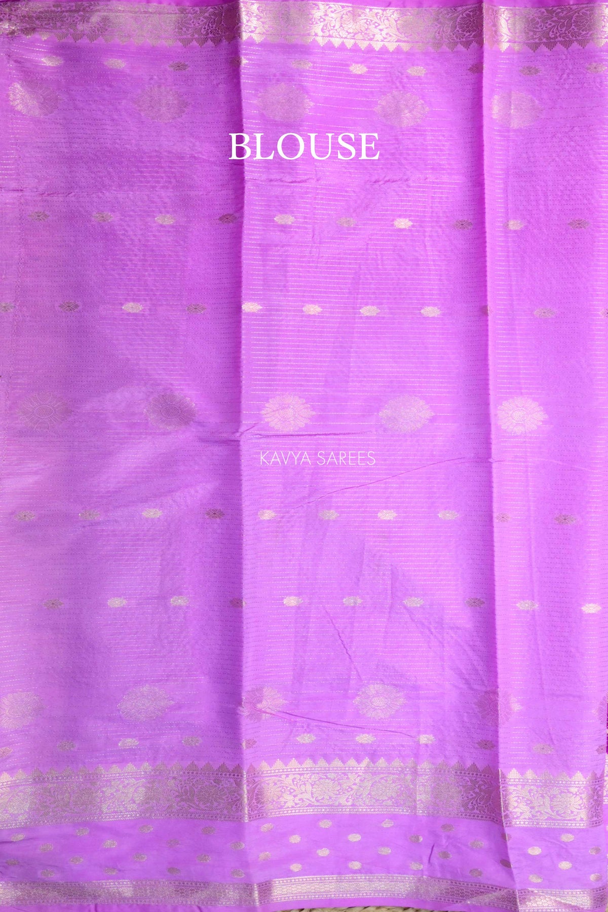 Magenta Semi Raw Silk Saree with Silver Floral Zari Motifs & Rich Zari Border