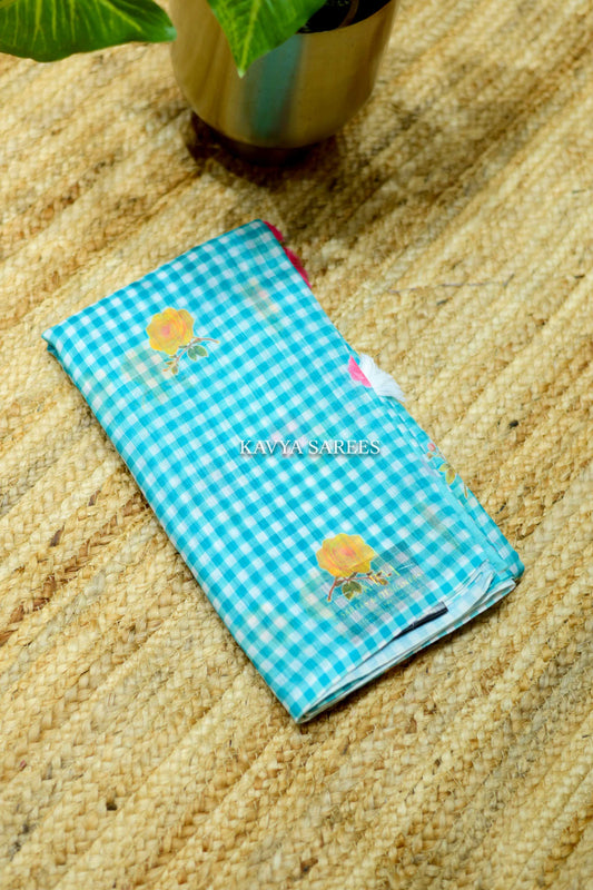 Aqua Breeze Cotton Saree