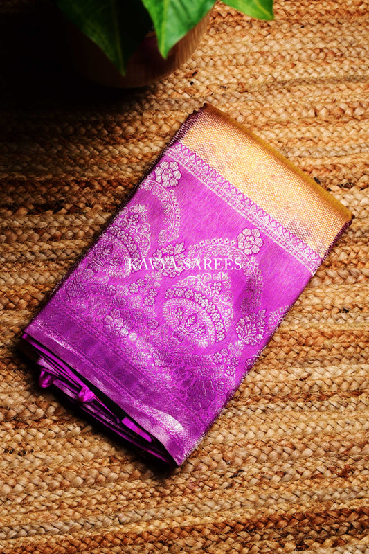 Pure Kanchi Pattu Silk Saree – Classic Temple Border with Rich Zari Work