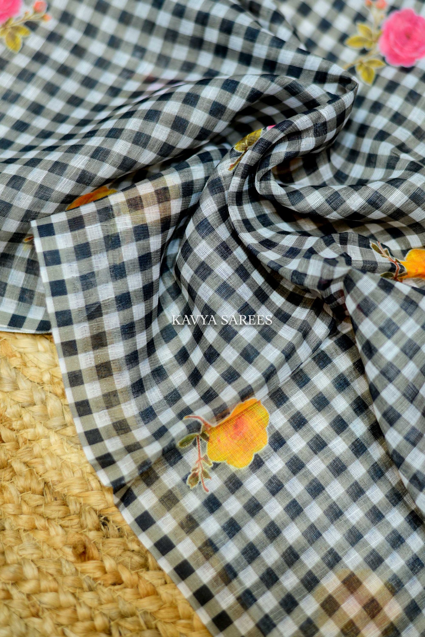 Classic Noir Cotton Saree