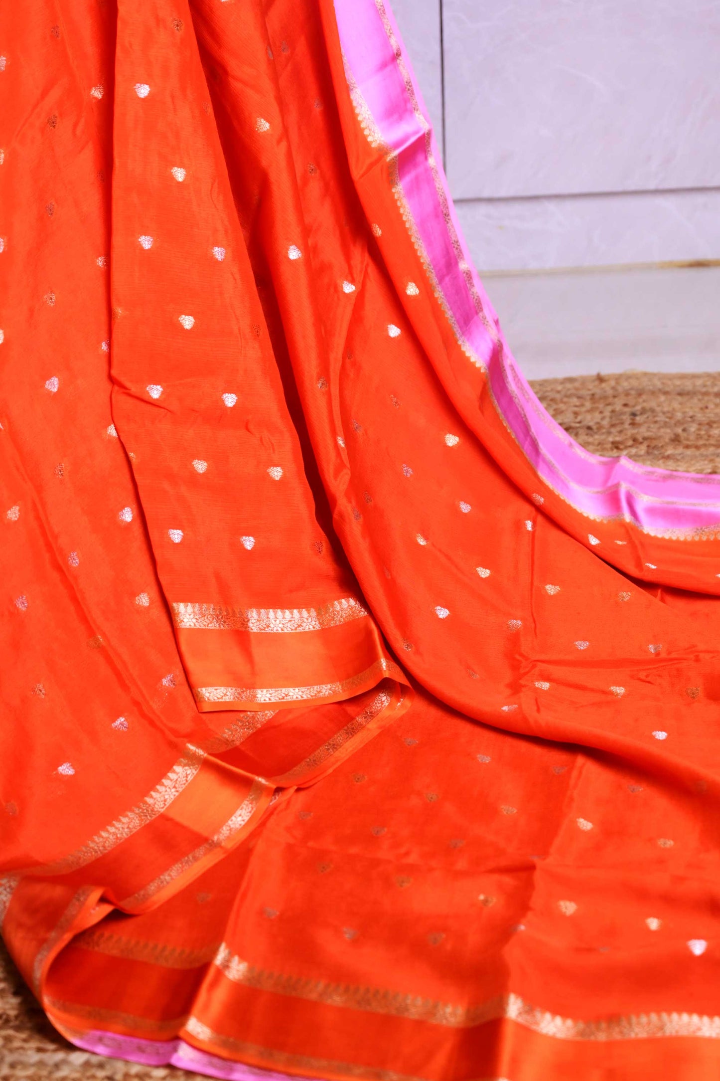 Crape silk saree