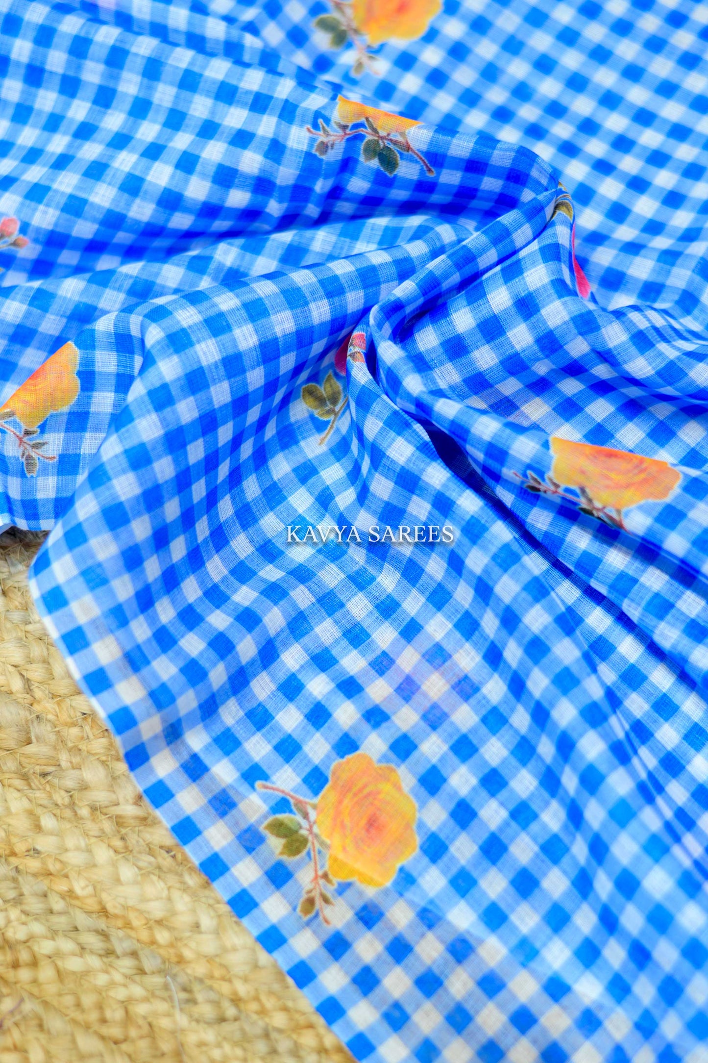Royal Sky Cotton Saree