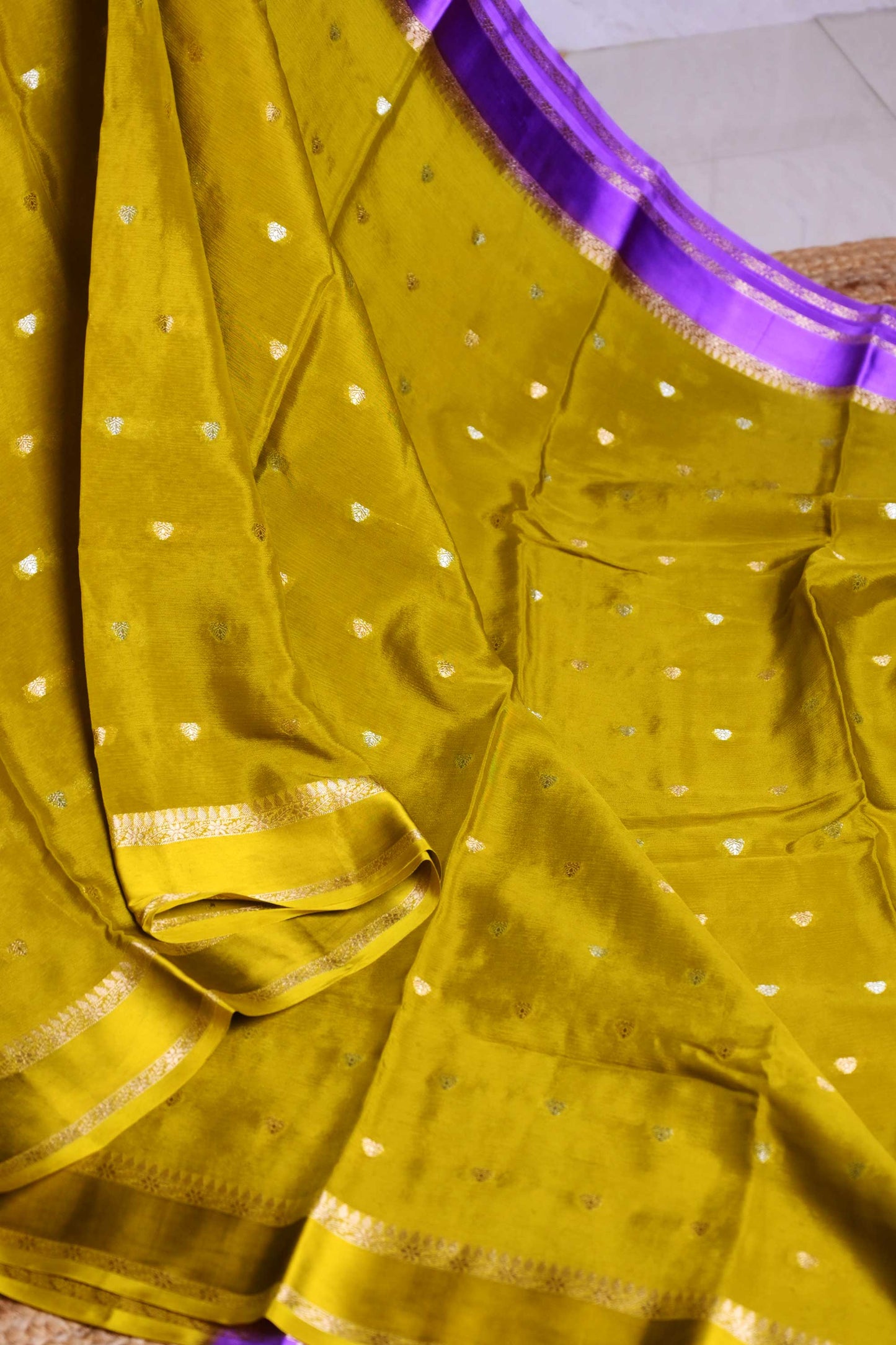 Crape silk saree
