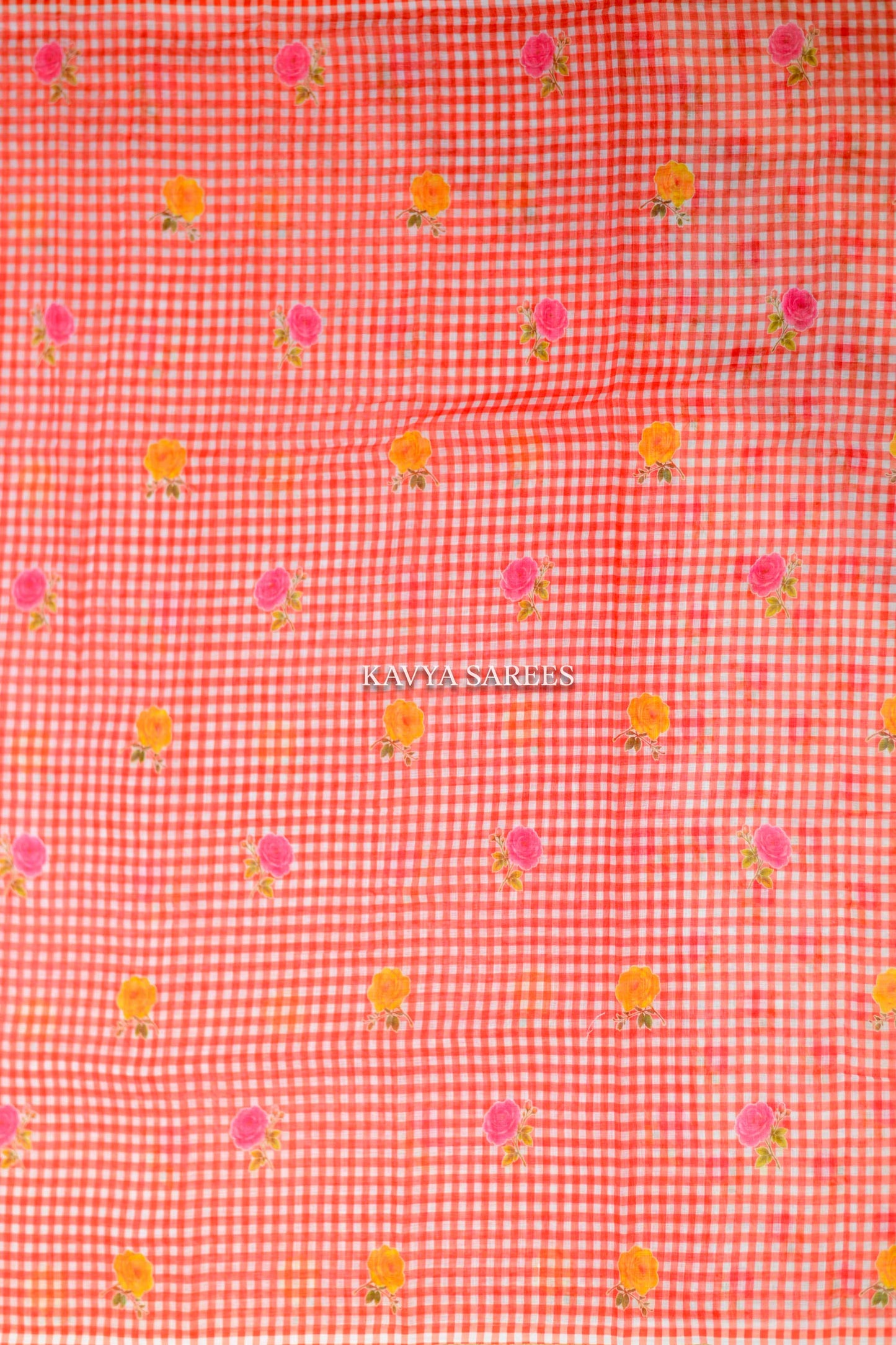Peach Blossom Cotton Saree