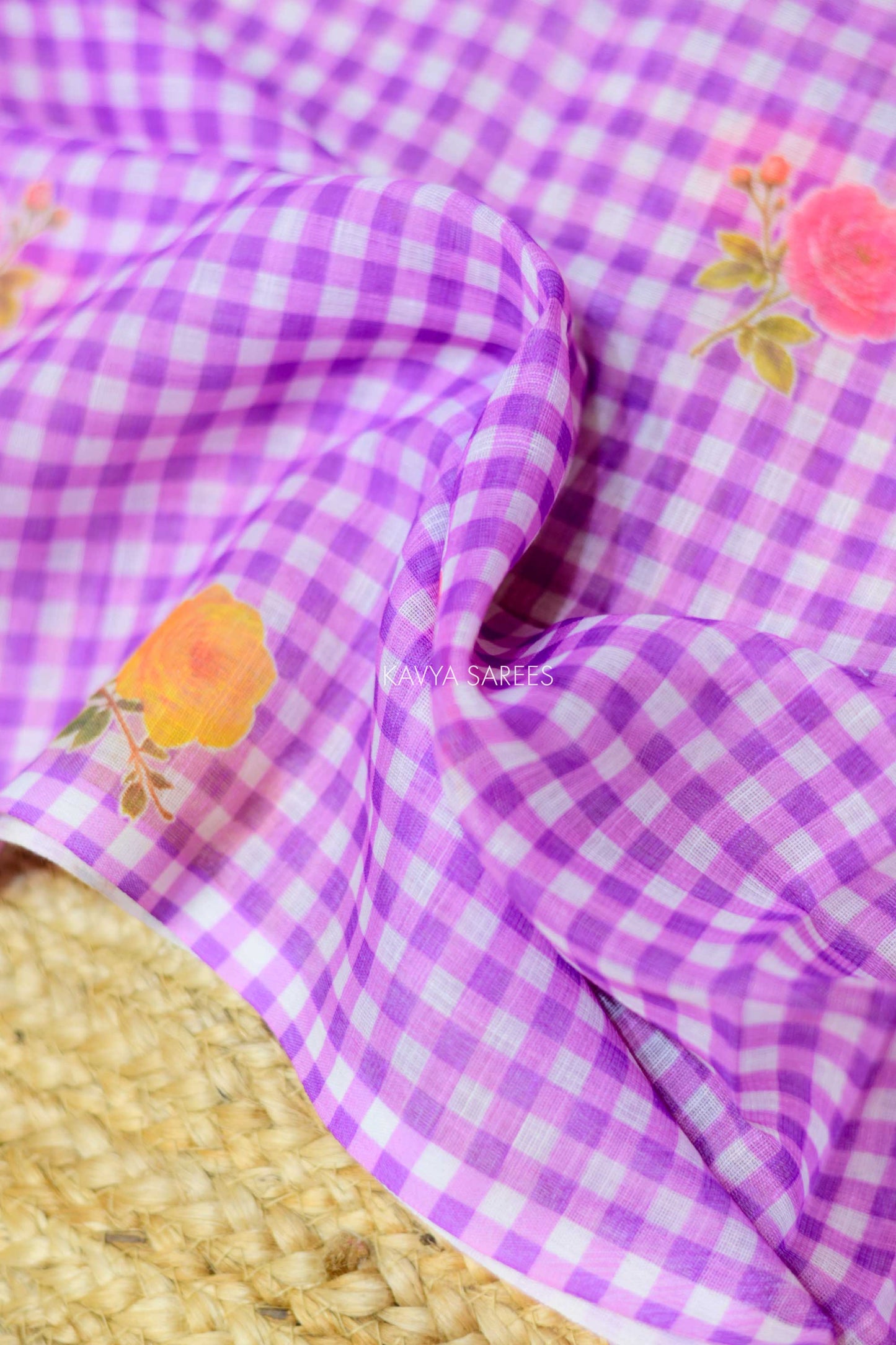 Lavender Mist Cotton Saree