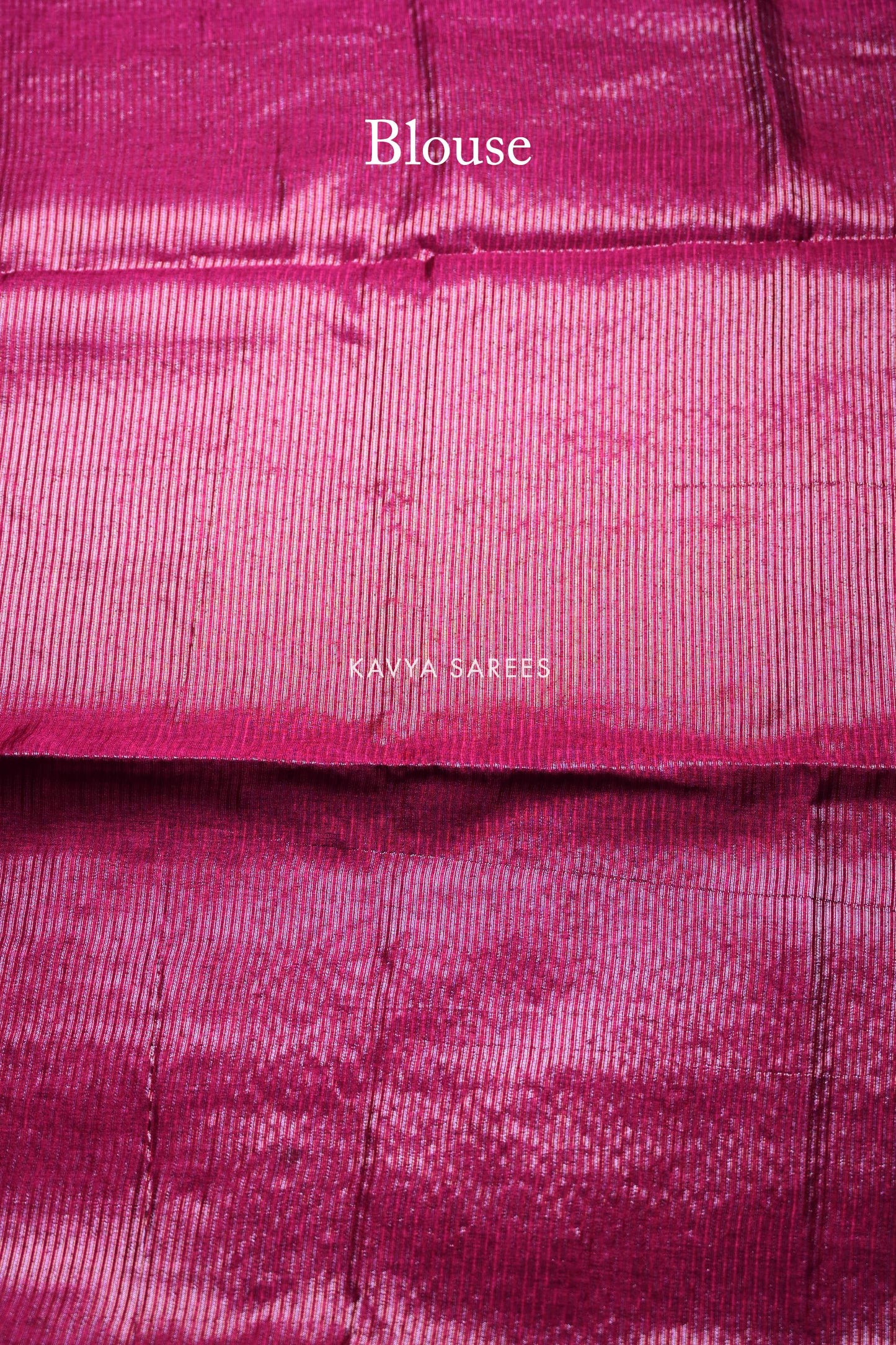Rani Pink Tussar Silk Saree with Premium Handloom Designer Border