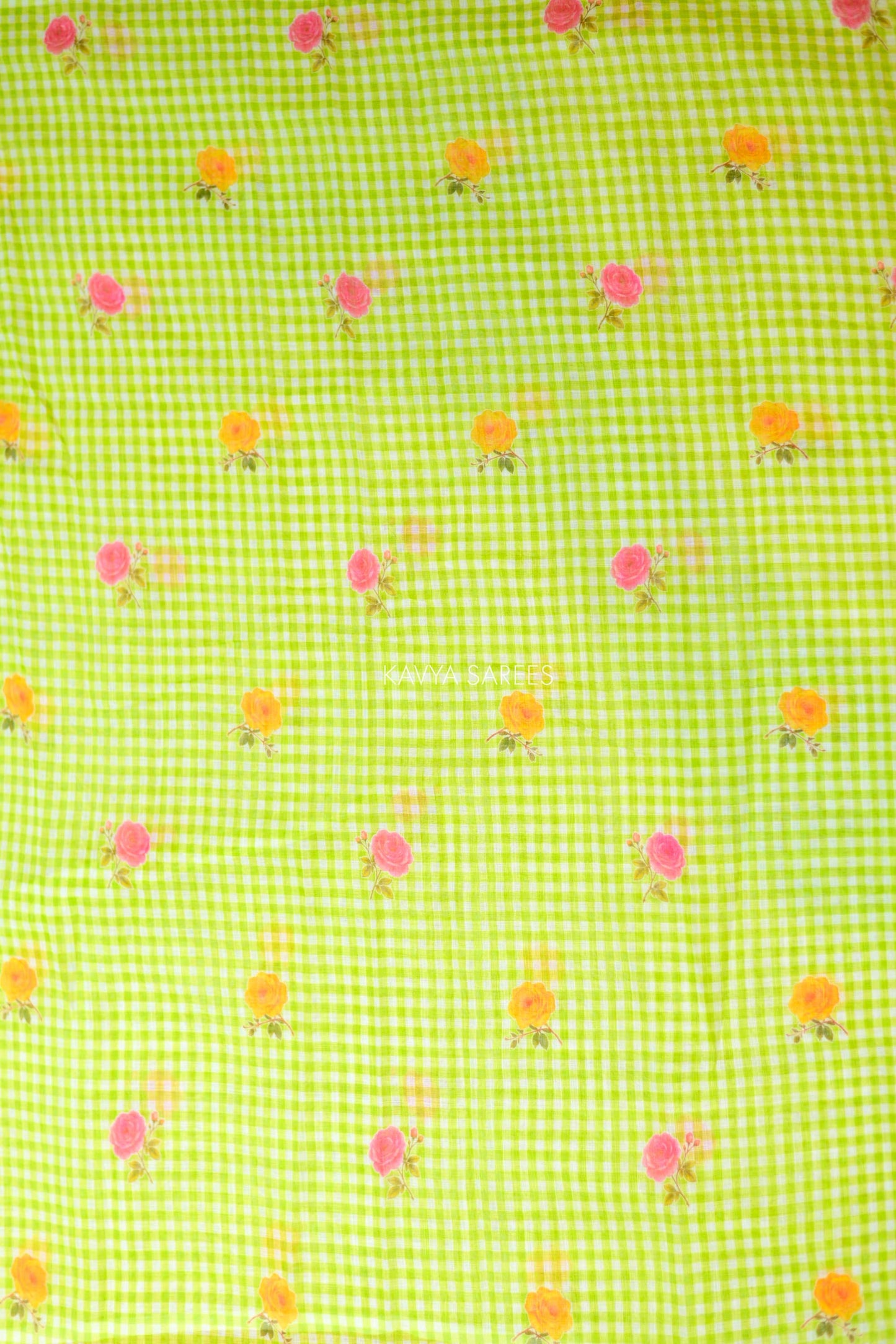 Lime Fresh Cotton Saree