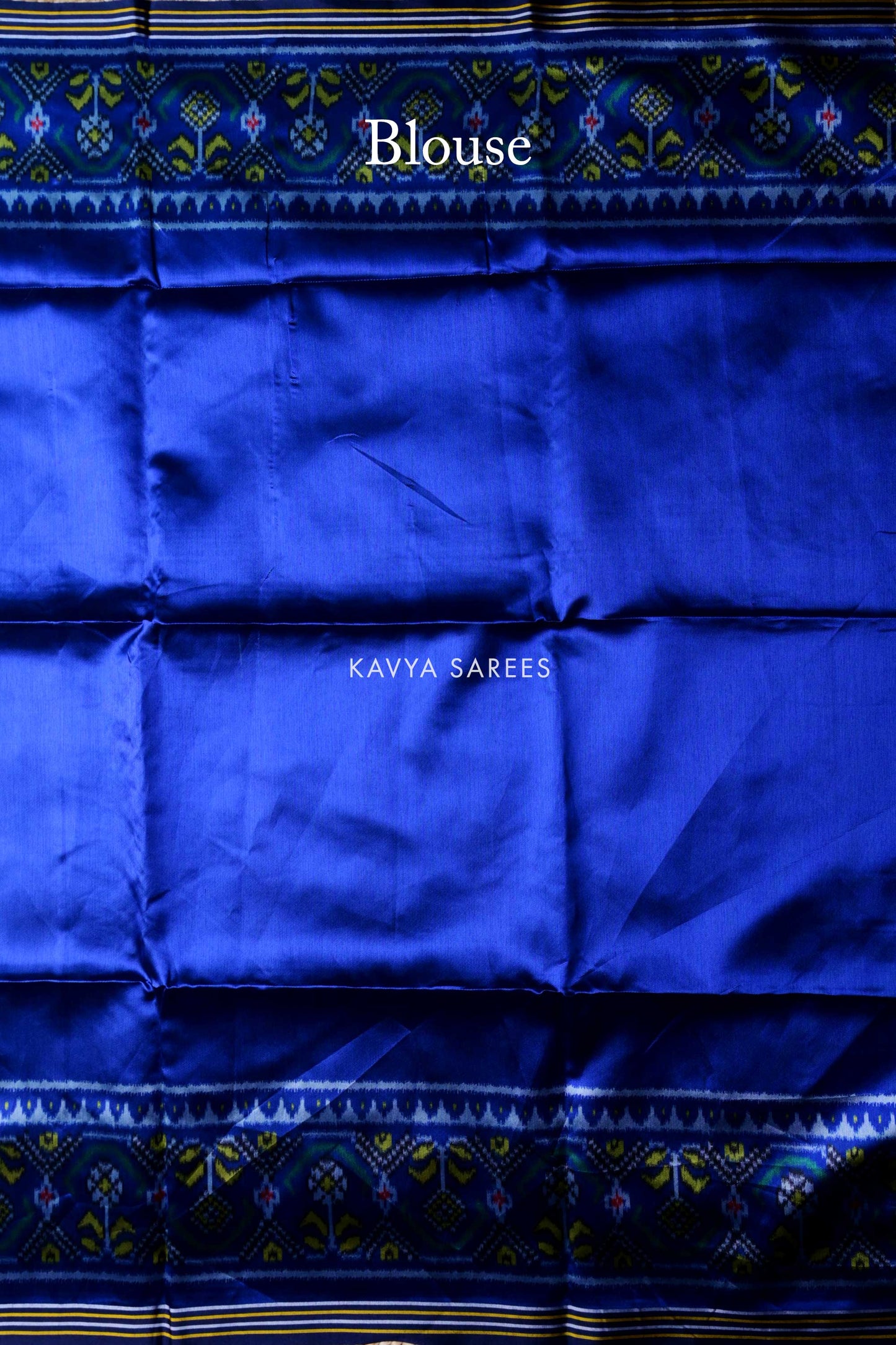 Royal Blue Patola Silk Saree with Intricate Ikat Weaving