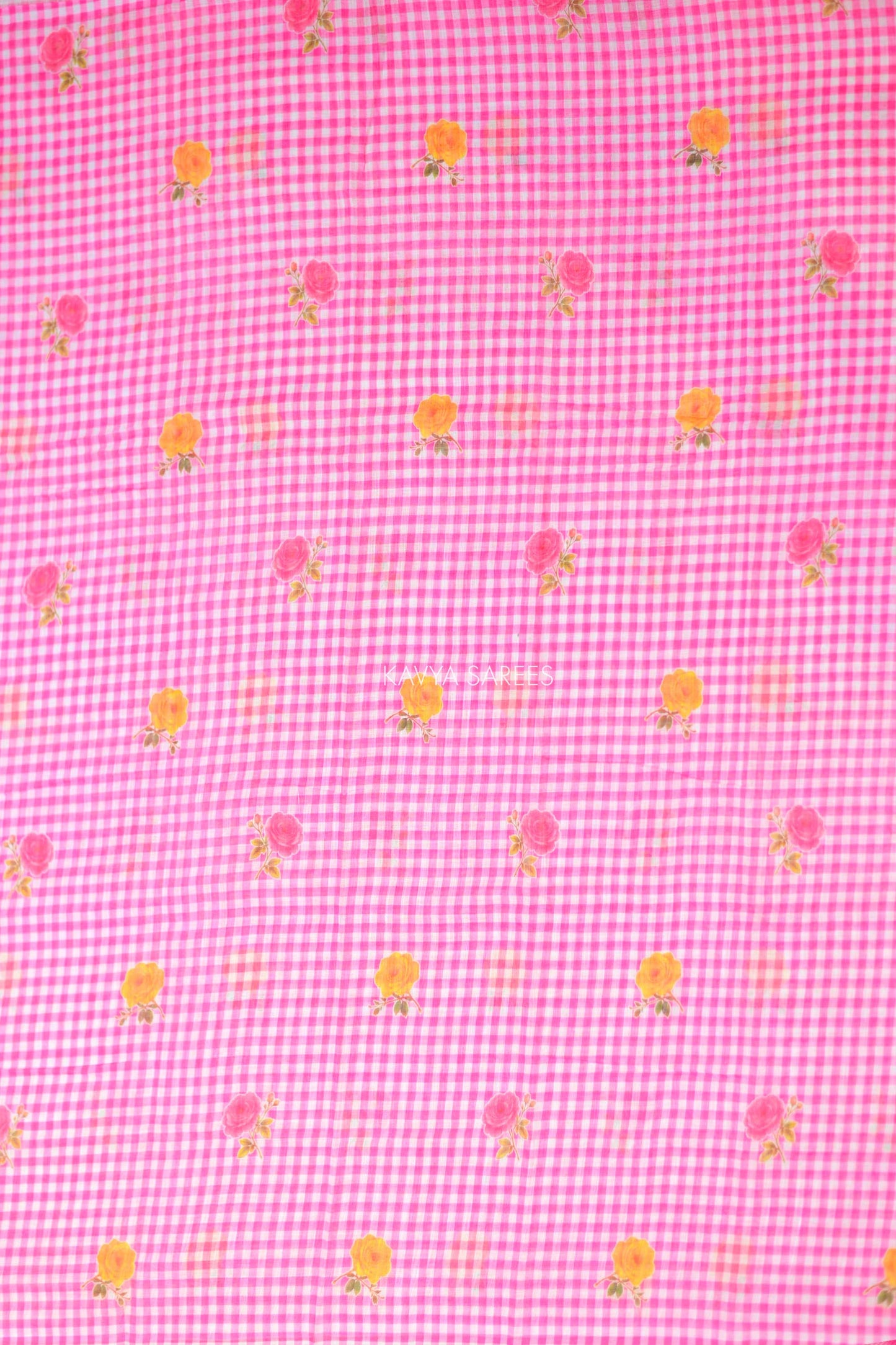 Candy Pink Cotton Saree