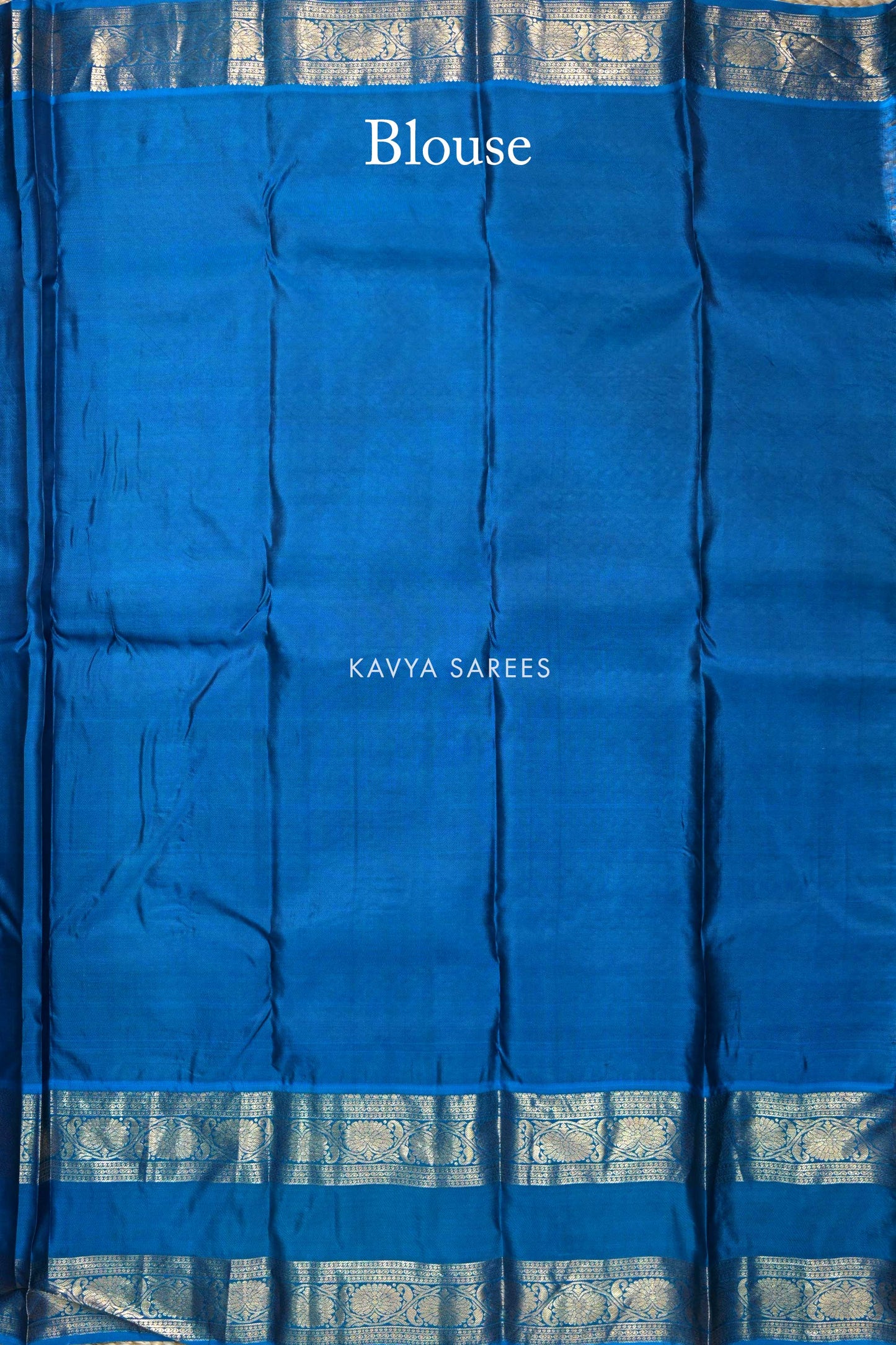 Maroon & Royal Blue Kanchi Pattu Silk Saree with Rich Zari Border