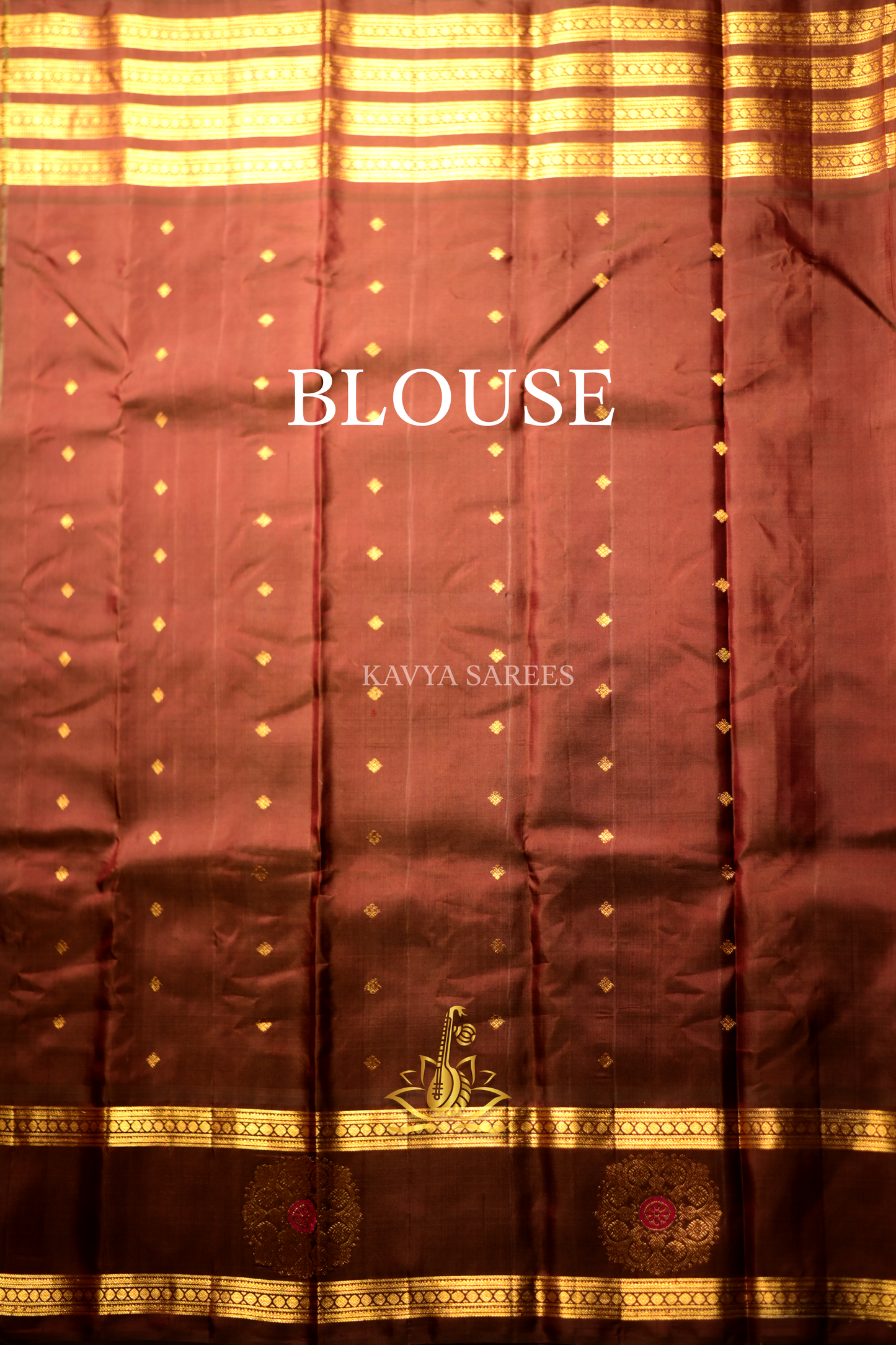 Mint Green Gadwal Pattu Saree with Rich Chocolate Brown Zari Border