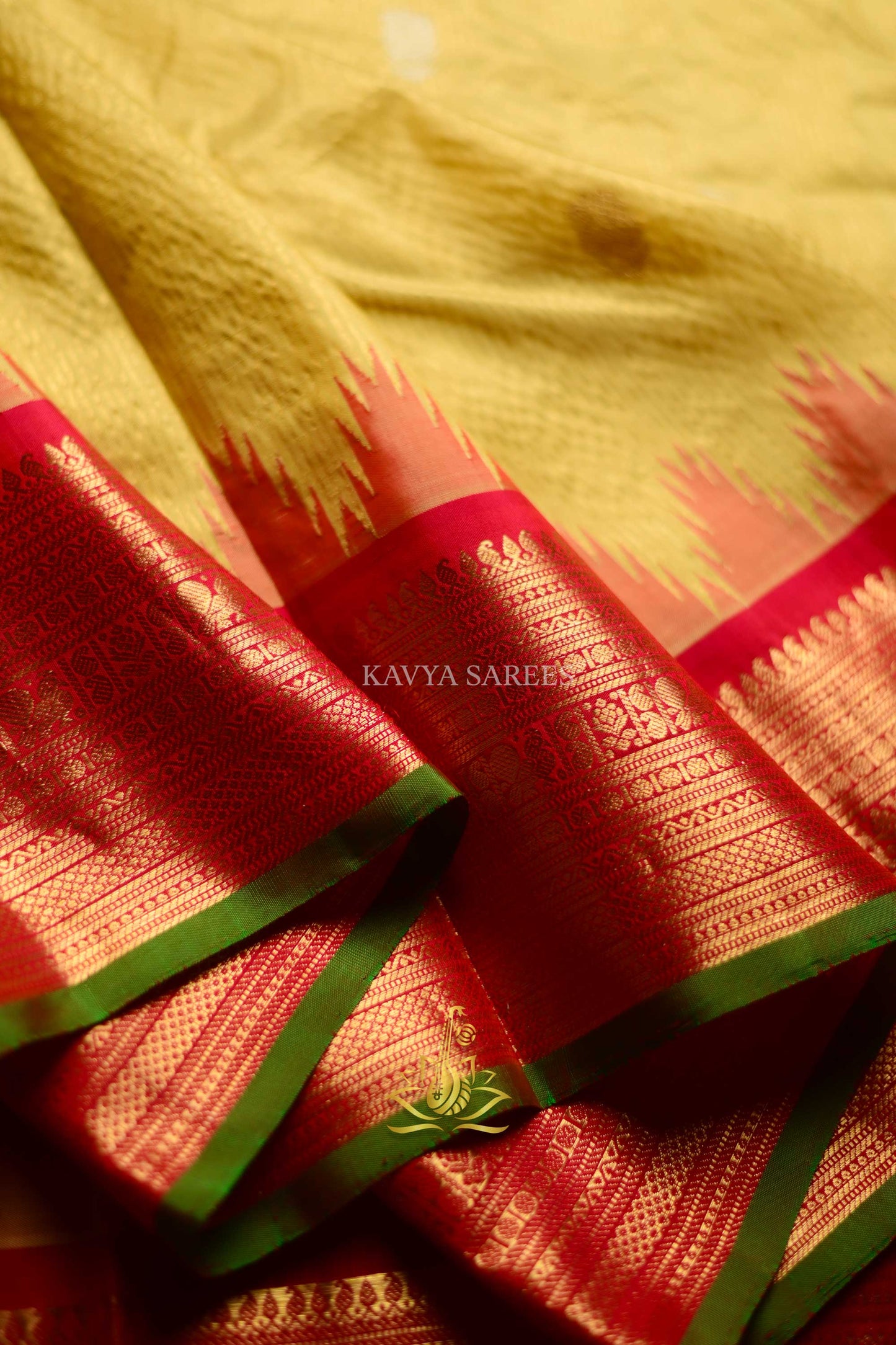Traditional Gadwal Pattu Silk Saree with Rich Zari Border