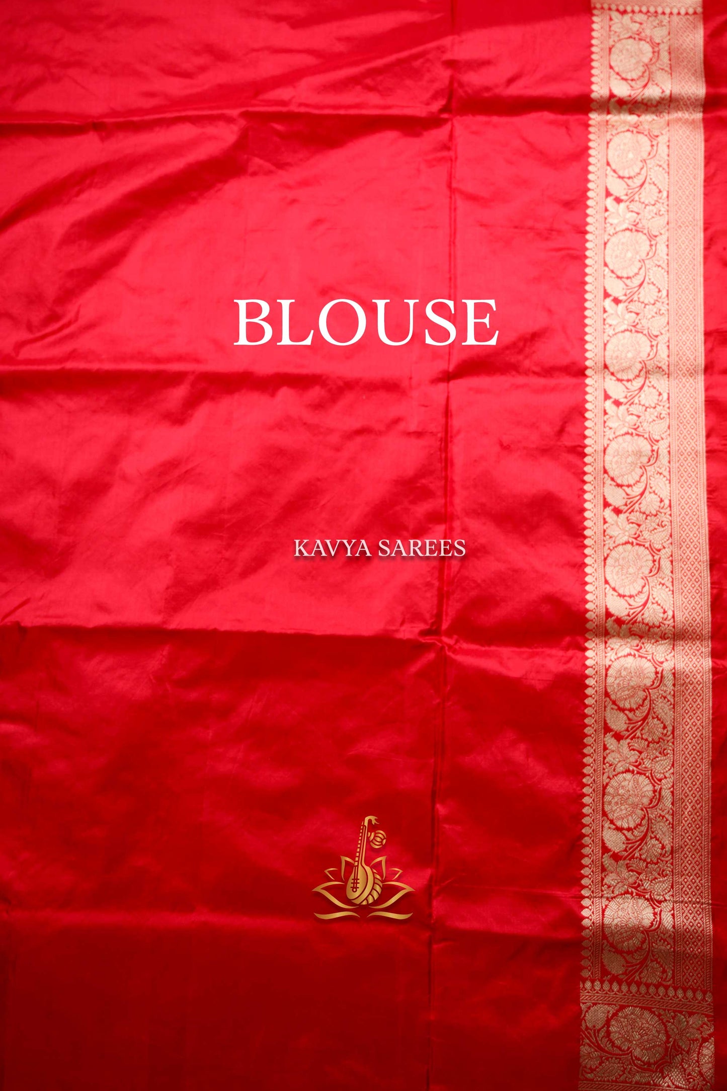 Royal Crimson Banaras Pattu Saree with Antique Gold Zari Floral Weave