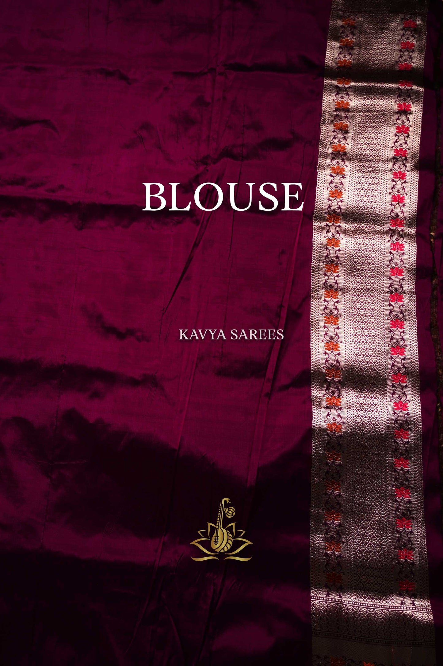Banaras Pattu Silk Saree – Deep Wine & Silver Zari Elegance