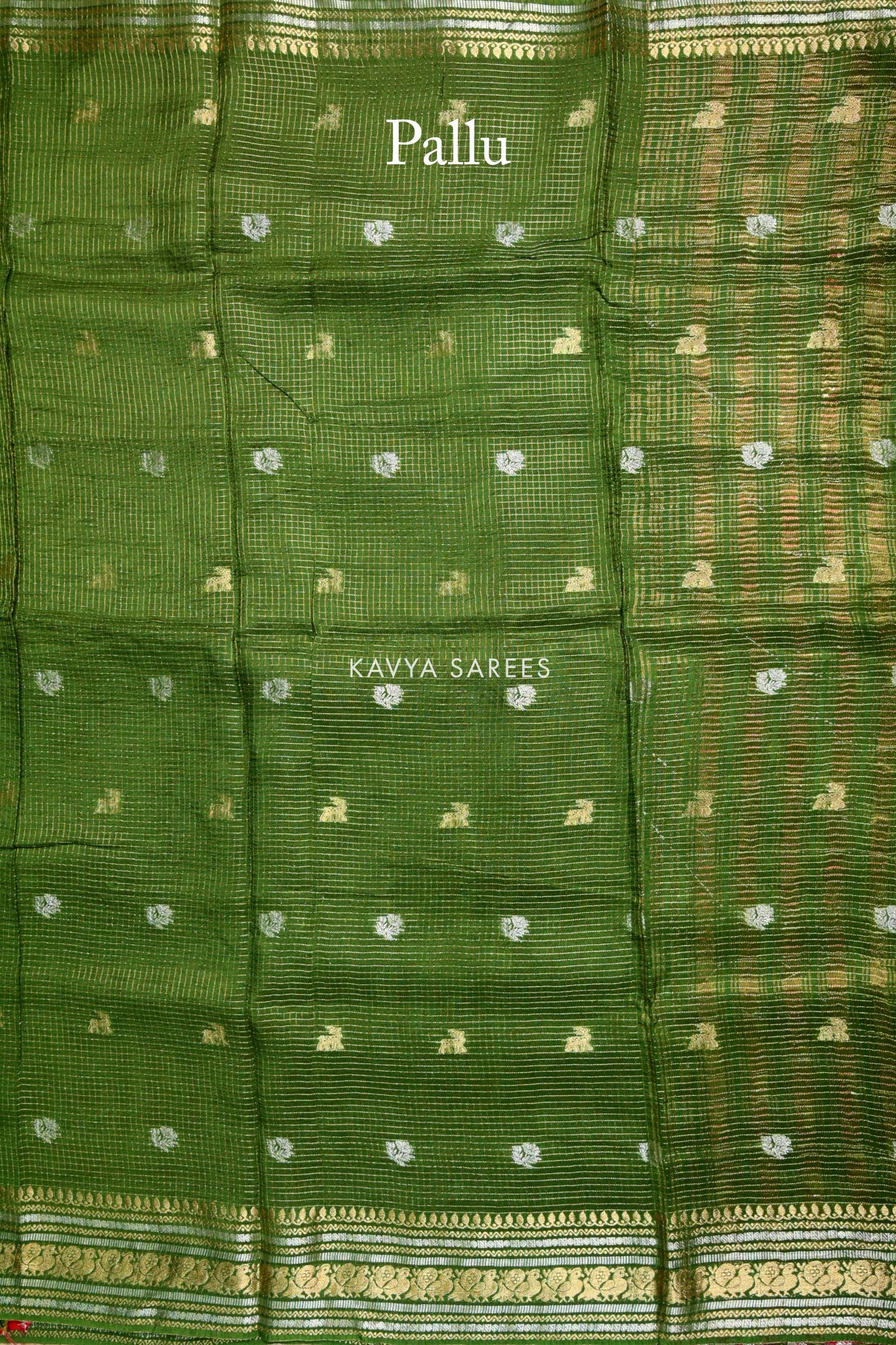 Classic Parrot Green Vintage Fancy Saree