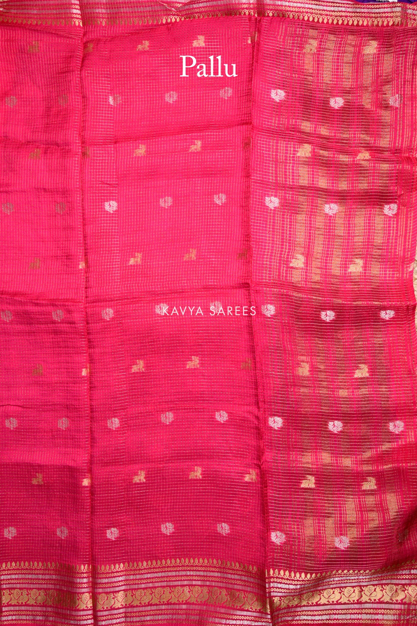 Royal Pink Gold Tissue Fancy Saree