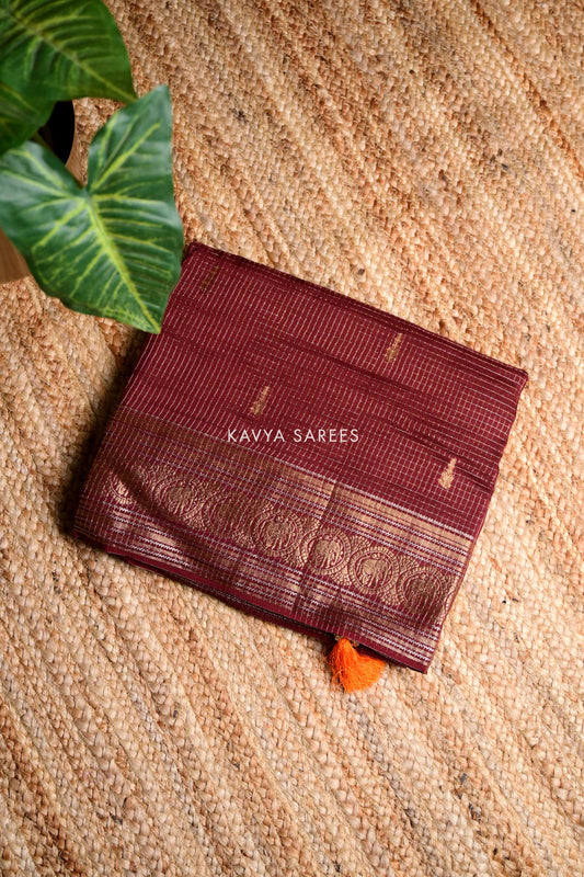 Traditional Maroon Heritage Fancy Saree