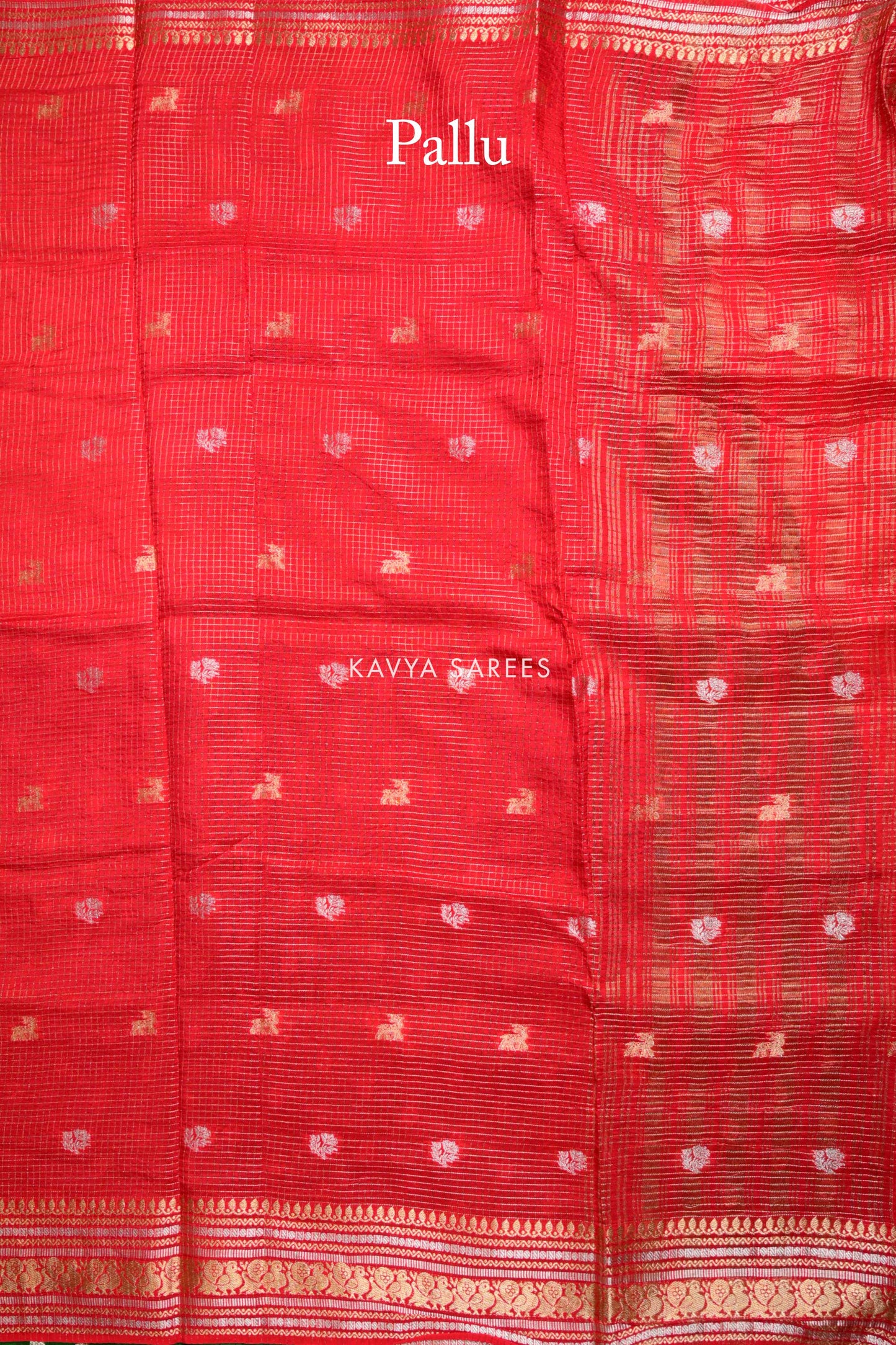 Timeless Red Zari Border Fancy Saree