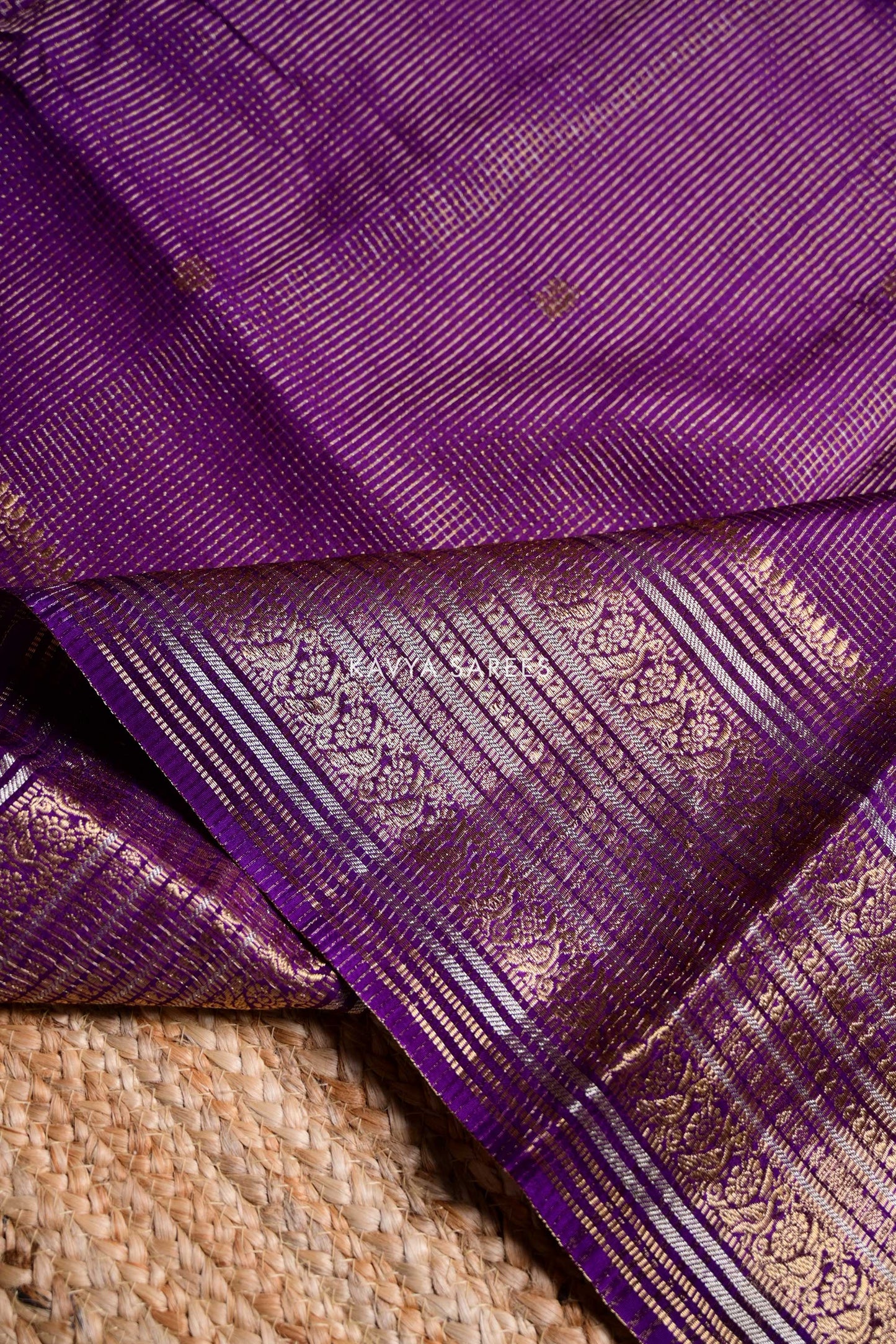 Regal Purple Vintage Weave Saree
