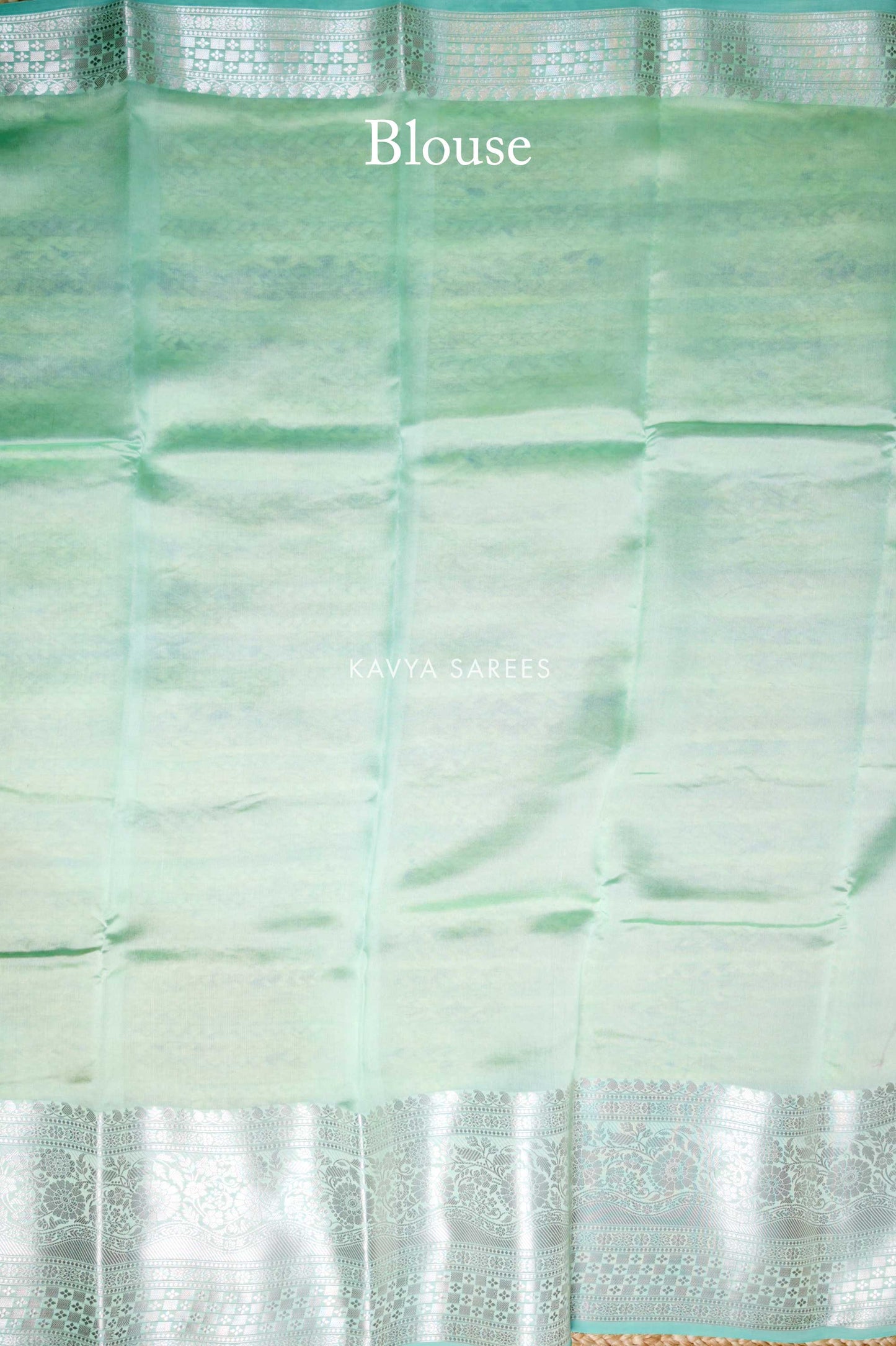 Royal Purple & Mint Green Mango Silk Saree
