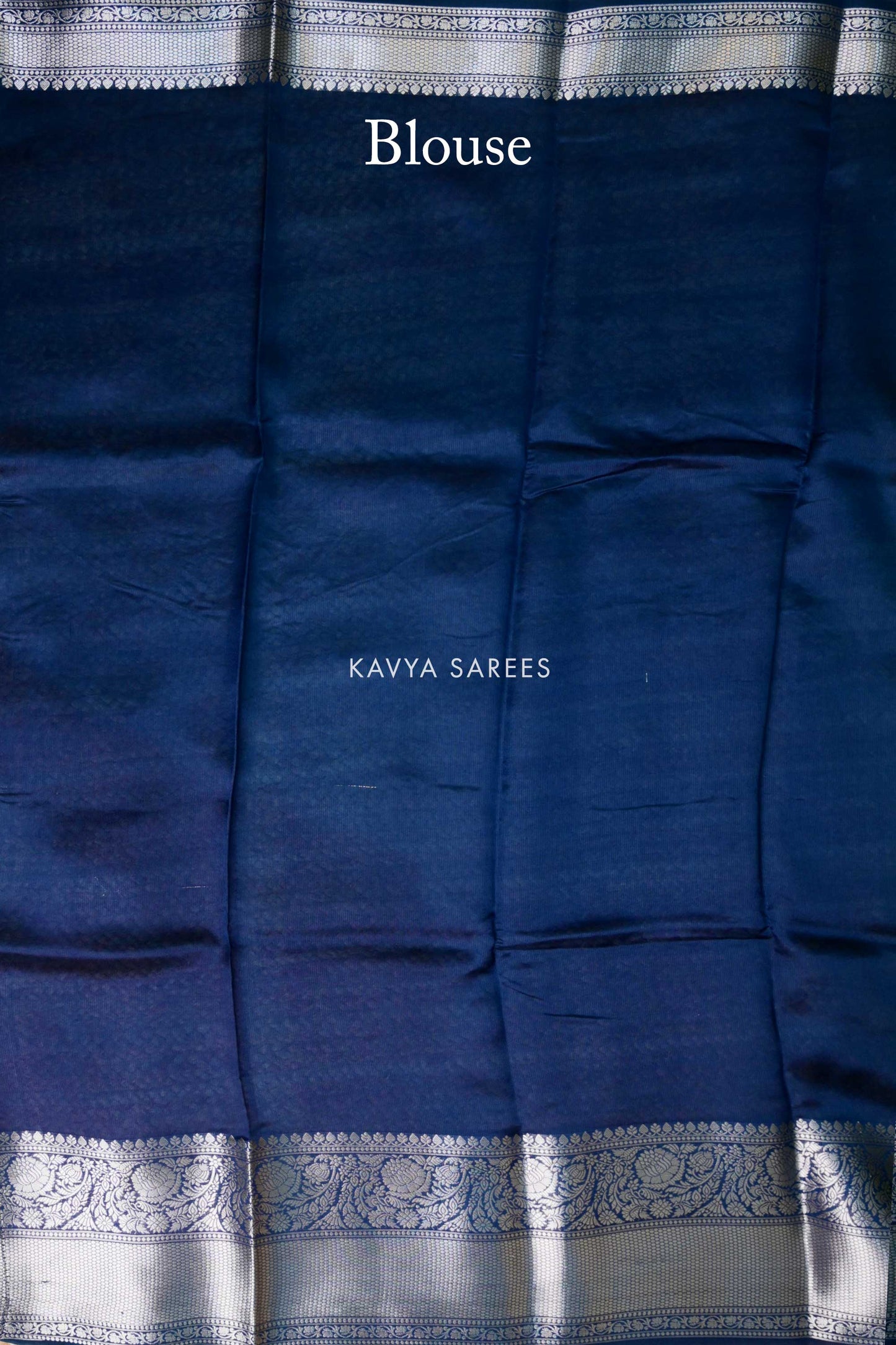 Parrot Green & Royal Blue Mango Silk Saree