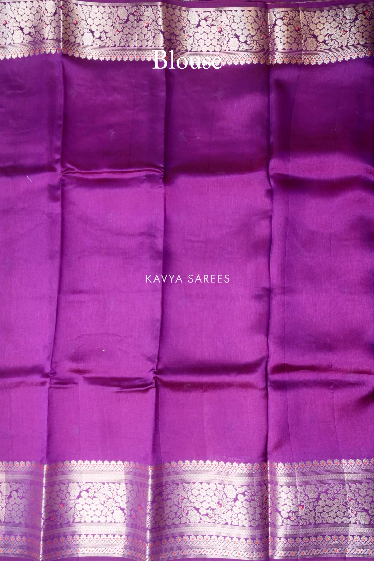 Peach Pink & Violet Mango Silk Saree